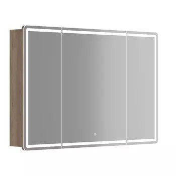 Зеркало-шкаф Sancos Mirror 120 с подсветкой, дуб галифакс натуральный