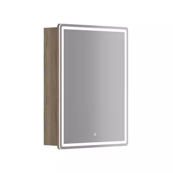 Зеркало-шкаф Sancos Mirror 60 с подсветкой, дуб галифакс натуральный