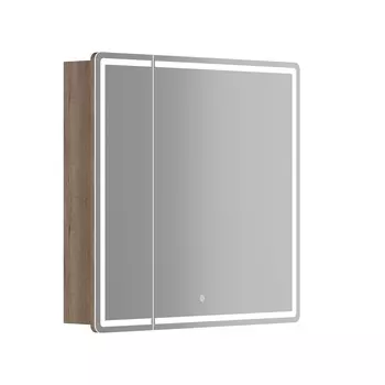 Зеркало-шкаф Sancos Mirror 80 с подсветкой, дуб галифакс натуральный