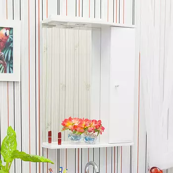 Зеркало-шкаф Sanflor Юна 55 белый R