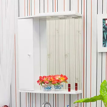Зеркало-шкаф Sanflor Юна 65 белый L