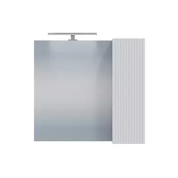 Зеркало-шкаф СанТа Альтаир 70 с подсветкой, белый глянец