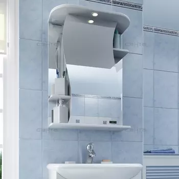 Зеркало-шкаф СанТа Стандарт Лира 55 со светом