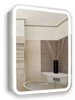 Зеркало-шкаф Silver mirrors Фиджи LED-00002363 80x60,20 с часами