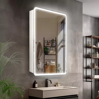 Зеркало-шкаф Style Line El Fante Каре 40х80 с подсветкой, сенсор на зеркале