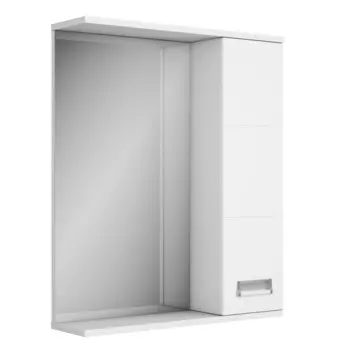 Зеркало-шкаф Uncoria Рейн 60 белый глянец