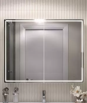Зеркало-шкаф Vigo Geometry 100 с LED подсветкой, бесконтактное включение (на взмах)