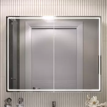 Зеркало-шкаф Vigo Geometry Comfort 100 с LED подсветкой, бесконтактное включение (на взмах), функция антизапотевания