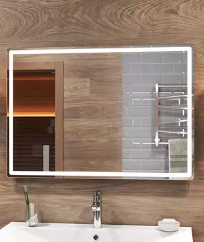 Зеркало Vigo Geometry Comfort 120 с подсветкой, бесконтактное включение (на взмах), функция антизапотевания