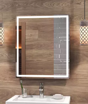 Зеркало Vigo Geometry Comfort 60 с подсветкой, бесконтактное включение (на взмах), функция антизапотевания