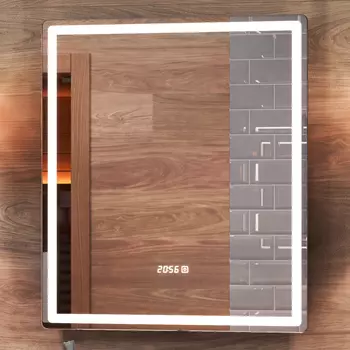 Зеркало Vigo Geometry Comfort 60 с подсветкой и часами