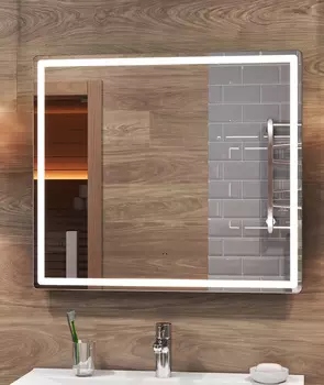 Зеркало Vigo Geometry Comfort 80 с подсветкой, бесконтактное включение (на взмах), функция антизапотевания