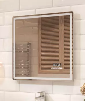 Зеркало Vigo Geometry Media Voice 70 с подсветкой и сенсорным выключателем