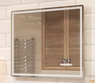 Зеркало Vigo Geometry Media Voice 80 с подсветкой и сенсорным выключателем