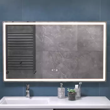 Зеркало Vigo Geometry Step 120х70 с подсветкой, датчик присутствия, функция антизапотевания