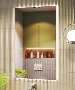 Зеркало Vigo Quadro Comfort 60 с подсветкой, бесконтактное включение (на взмах), функция антизапотевания