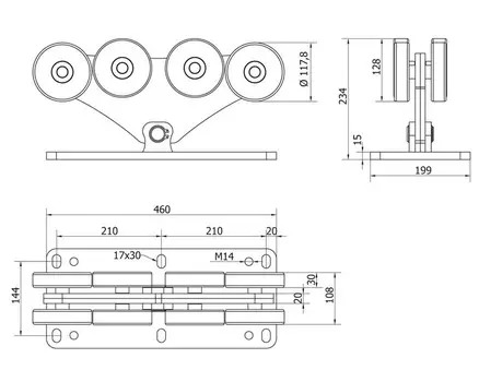 Комплектующие для откатных ворот CAME