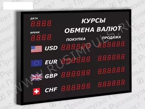Офисные табло курсов валют РусИмпульс
