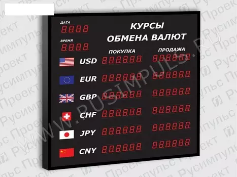 Офисные табло курсов валют РусИмпульс