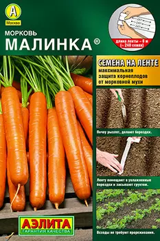 Семена Аэлита Морковь Малинка ® (на ленте), 8 г