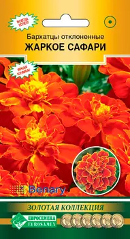 Семена ЕВРОСЕМЕНА Бархатцы отклоненные Жаркое сафари, 10 шт. Benary Золотая Коллекция