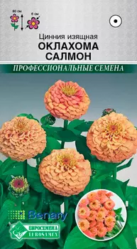 Семена ЕВРОСЕМЕНА Цинния изящная Оклахома Салмон, 10 шт. Benary Профессиональные семена