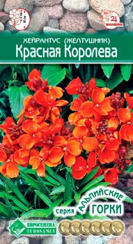 Семена ЕВРОСЕМЕНА Хейрантус (желтушник) Красная королева, 0,2 г Альпийские горки