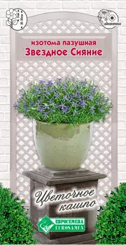 Семена ЕВРОСЕМЕНА Изотома пазушная Звездное сияние, 5 шт. Цветочное Кашпо