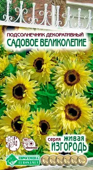 Семена ЕВРОСЕМЕНА Подсолнечник декоративный Садовое великолепие, 10 шт. Живая изгородь