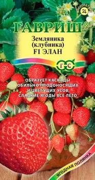 Семена Гавриш Клубника каскадная ремонтантная Элан F1, 5 шт. (Га)