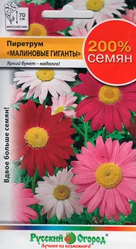 Семена Русский огород Пиретрум Малиновые гиганты, Смесь, 0,4 г