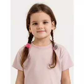 базовая футболка для девочек (розовый, 110/ 5-6 YEARS)