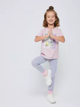 Базовые леггинсы для девочек (серый, 110/ 5-6 YEARS)