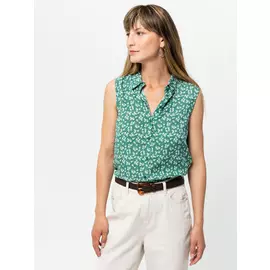 Блузка без рукавов (зеленый, XL)