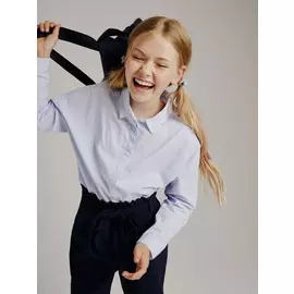 блузка для девочек (голубой, 128/ 8-9 YEARS)