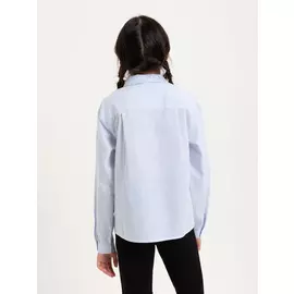 блузка в полоску для девочек (голубой, 152)