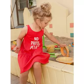 Два трикотажных платья для девочек (красный, 110/ 5-6 YEARS)