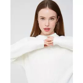 джемпер фактурной вязки (бежевый, M)