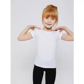 Футболка для девочек (белый, 116/ 6-7 YEARS)