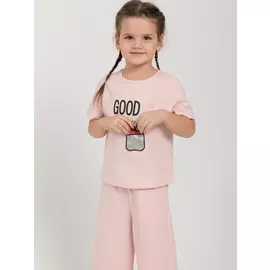 футболка с интерактивным принтом для девочек (розовый, 104/ 4-5 YEARS)