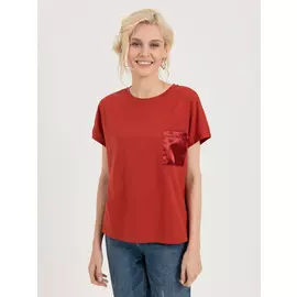 футболка женская (коричневый, M)