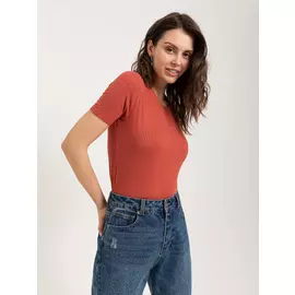 футболка женская (коричневый, S)