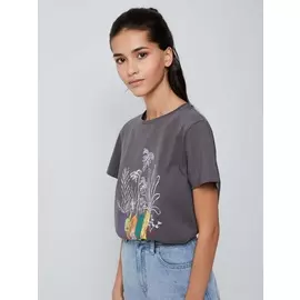 футболка женская (серый, L)