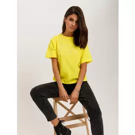 футболка женская (желтый, L)