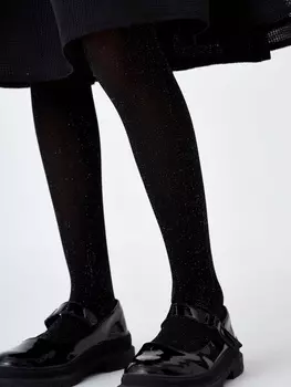 Колготки капроновые для девочек (черный, 122-128)