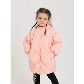куртка для девочек с трикотажным капюшоном (розовый, 116/ 6-7 YEARS)