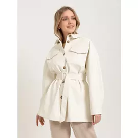 куртка из экокожи (белый, S)