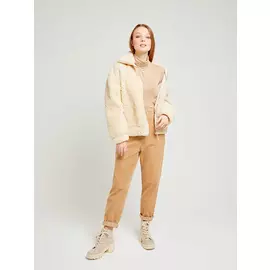 куртка из искусственного меха (бежевый, L)