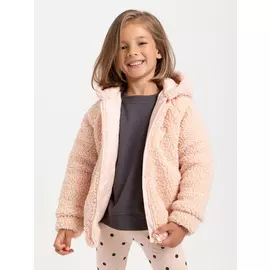 Куртка из искусственного меха для девочек (розовый, 98/ 3-4 YEARS)