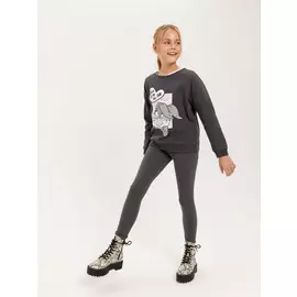 Леггинсы для девочек (серый, 140/ 10-11 YEARS)